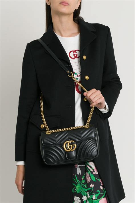 gucci leather gg marmont small bag|GG Marmont large shoulder bag.